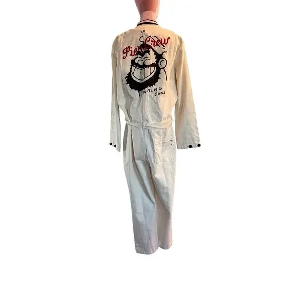 NWT Scotch & Soda A.M.S. x BLAUW Brutus Jumpsuit Cotton GRAPHICS Utility $245 L - Picture 4 of 15